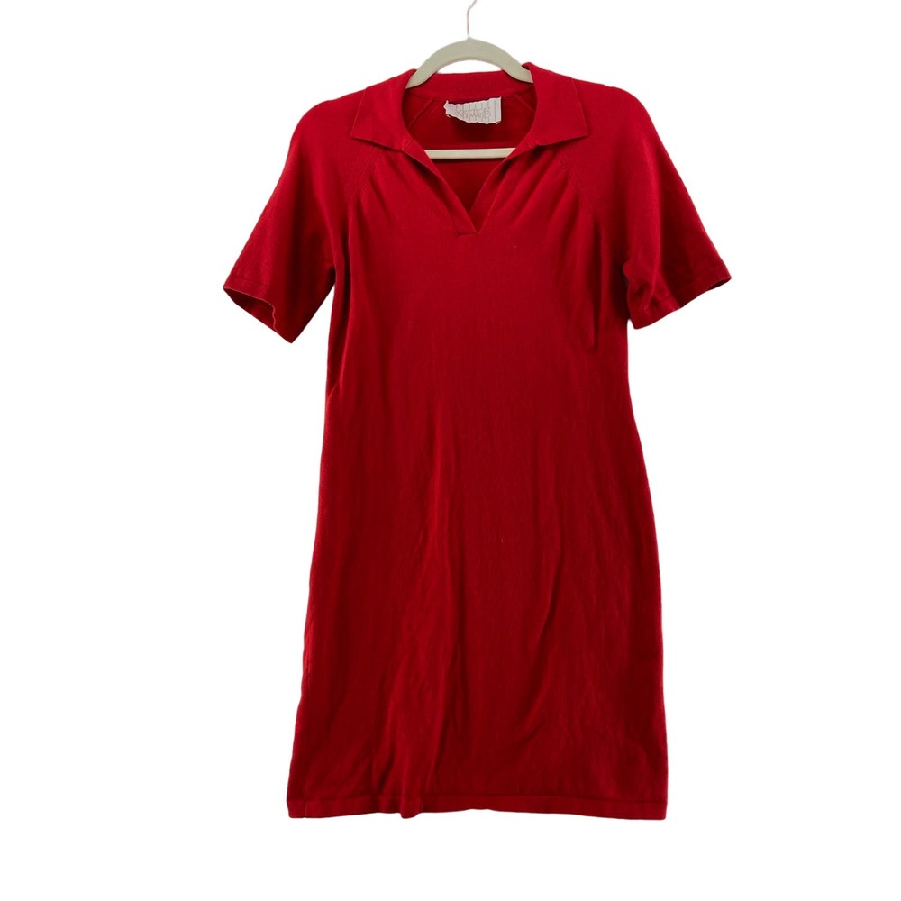 Victor Glemaud Red Cotton Cashmere Dress Size Small
